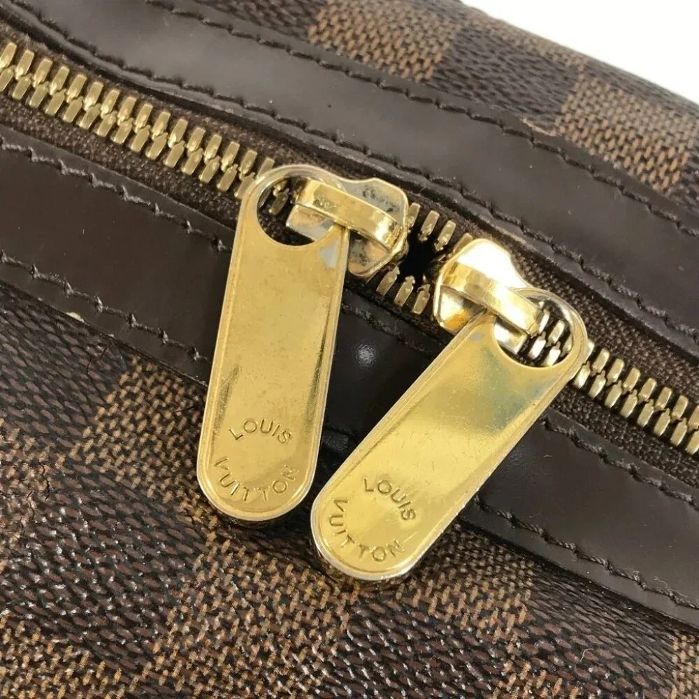 LOUIS VUITTON N52000 Damier Berkeley Bag Hand Bag Damier Canvas Ebene Brown - Picture 12 of 16